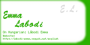 emma labodi business card